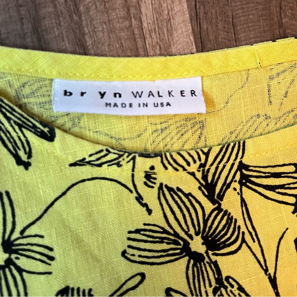 Bryn Walker 100% Linen Carina Floral Print Dress SZ L - Picture 6 of 13
